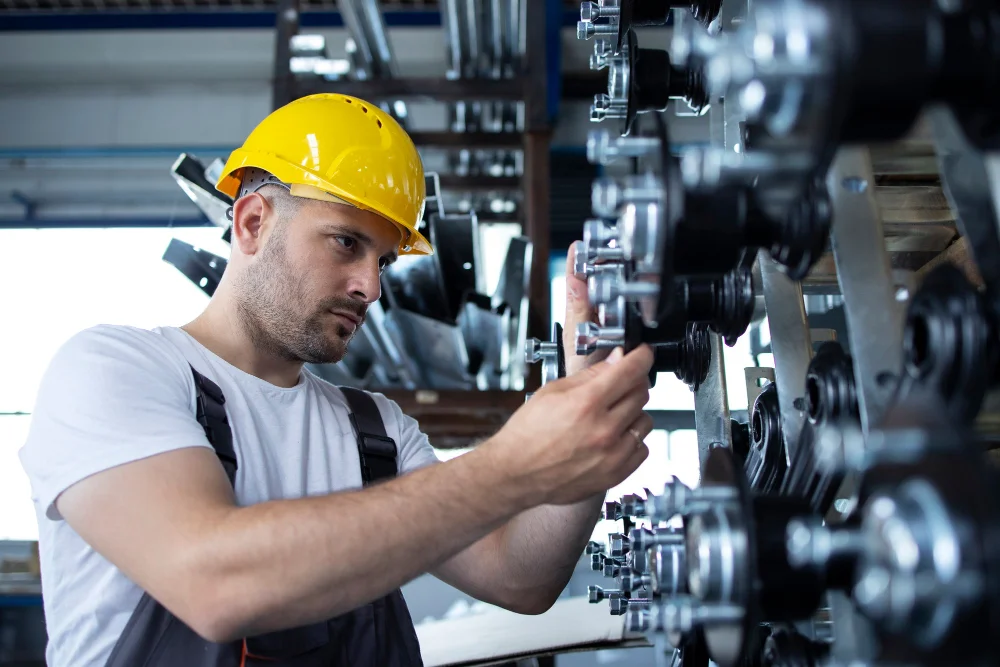 Technicien de maintenance professionnel travaillant sur équipement industriel
